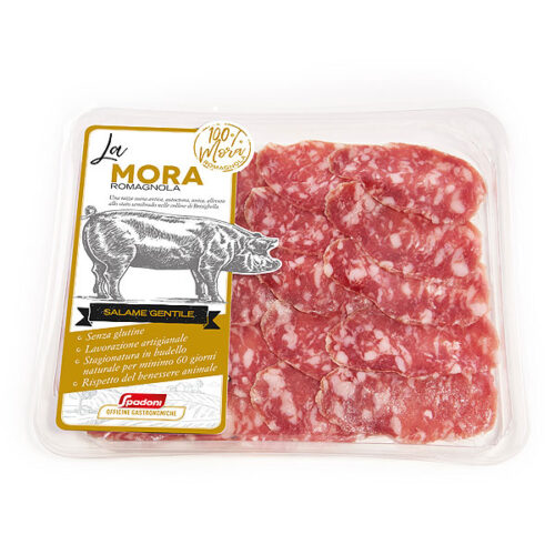 Salame "Gentile" di Mora Romagnola in vaschetta